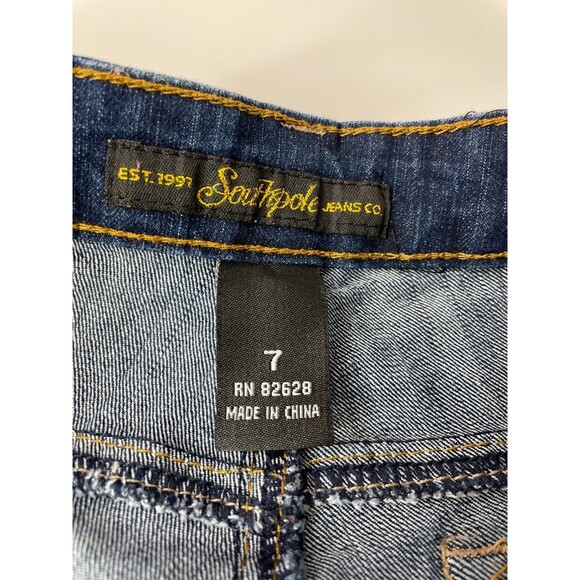 Southpole Jeans Womens Size 7 (28x29) Low Rise Y2K Jeans Studded Pockets Bootcut - Picture 8 of 15